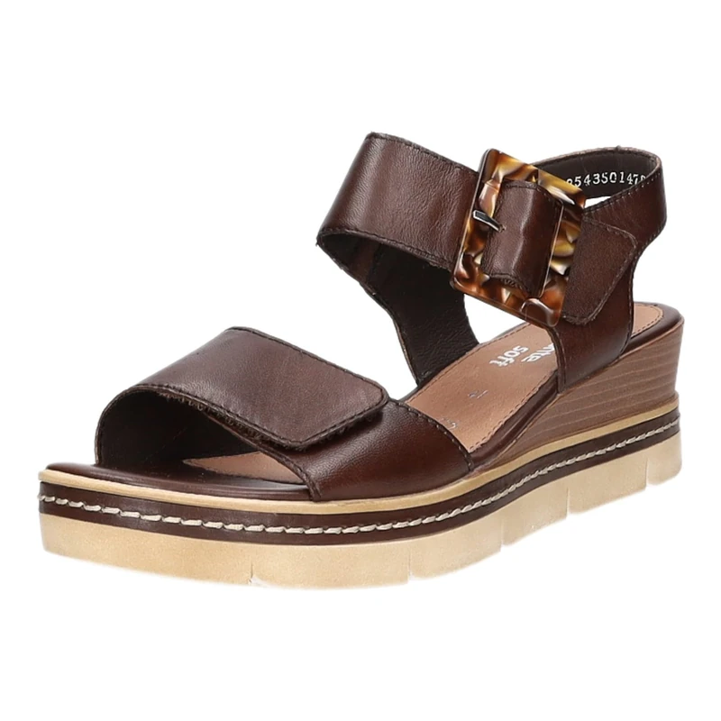 Remonte Women's D2L53 Wedge Sandals, Brown, 38 EU - Image 1