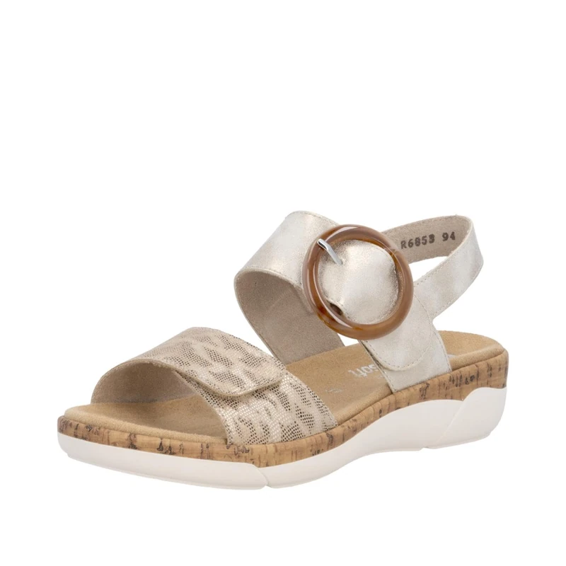Remonte Women's R6853 Strappy Sandals, Gold, 40 EU - Image 1