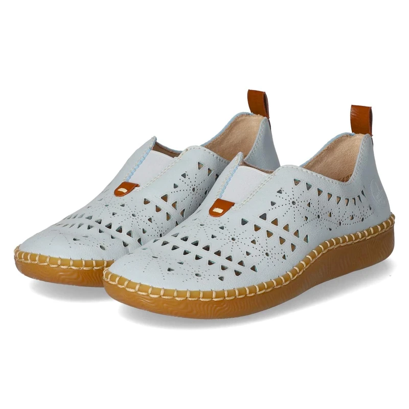 Rieker Women's N2452 Slip-On Shoes, Blue, 37 EU - Image 1