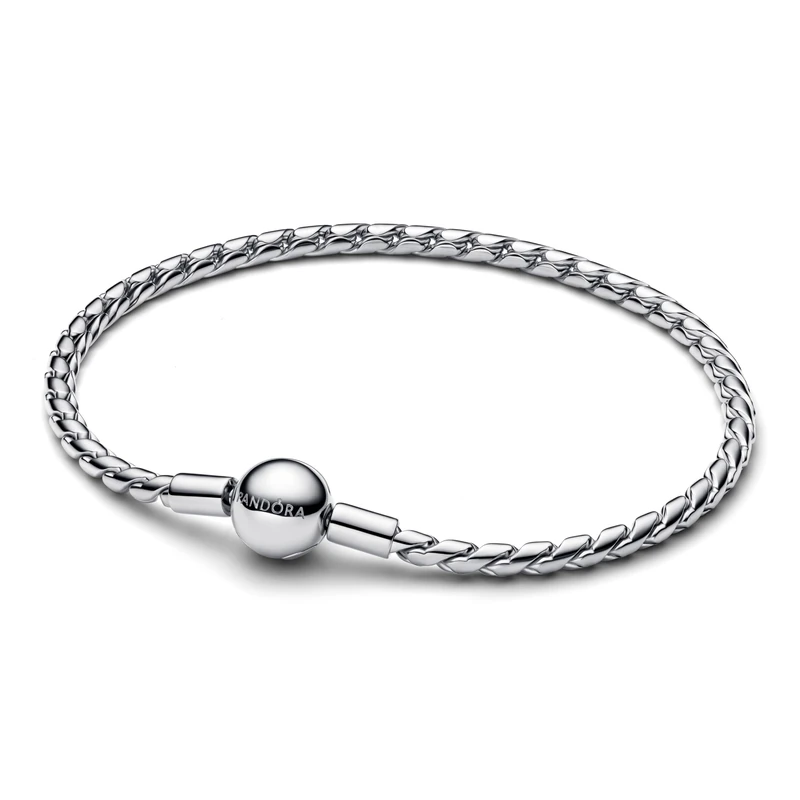 PANDORA Moments 594028C00-16 Sterling Silver Round Clasp Bracelet Fits Moments Size 16cm