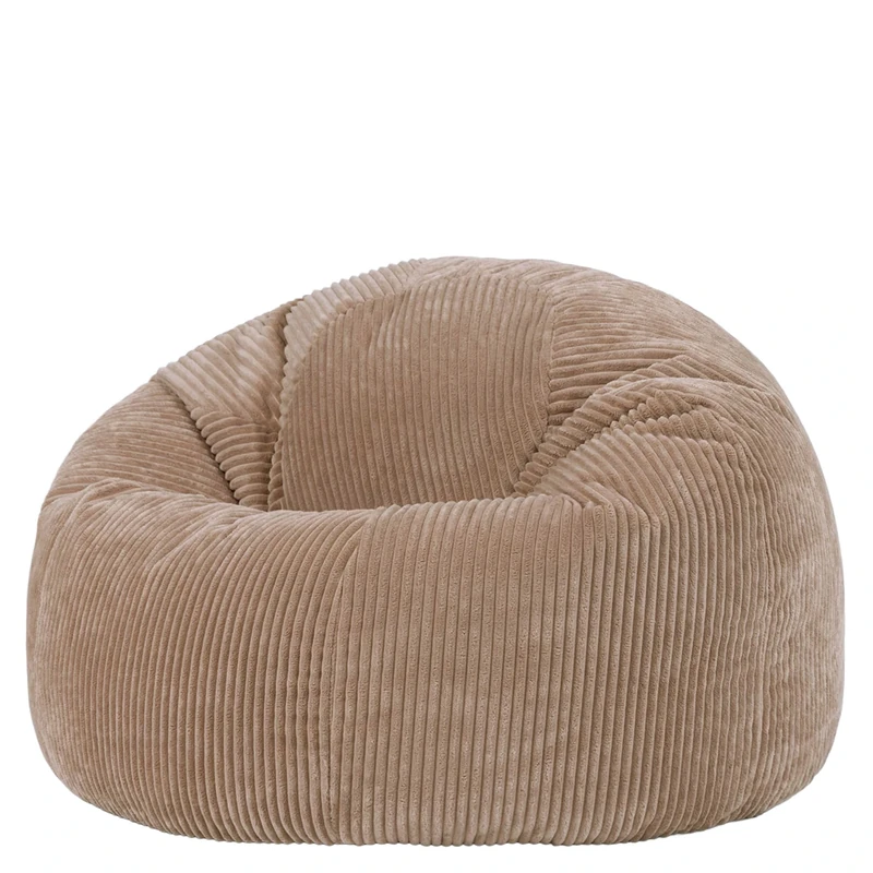 icon Kingston Cord Bean Bag, Mocha Brown, Large Adult Bean Bag Chair with Filling Included, Comfy Chair, Pouffe Footstool, Living Room Furniture, Bedroom Furniture