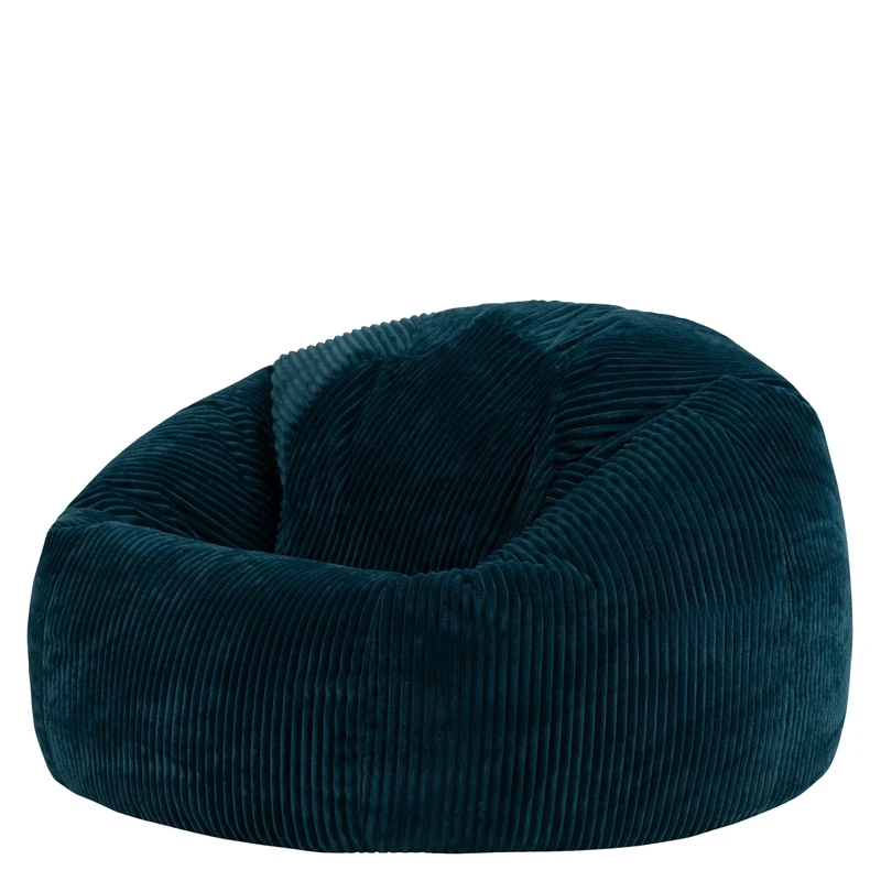 icon Kingston Cord Large Bean Bag, Teal, XXL Adult Bean Bag Chair with Filling Included, Comfy Chair, Living Room Furniture, Bedroom Furniture