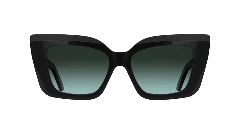 KARL LAGERFELD Women's Sunglasses KL6204S - Black with Gradient Green Lens