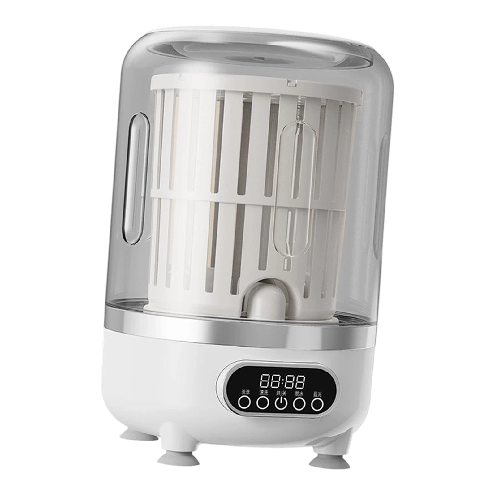 Qianly Portable 3L Large Capacity Underwear Washer Turbine Automatic Mini Washing Machine Washing Spin 2-in-1 Mini Washer Laundry for Apartment, Dorm, Hotel, Travel & Camping, White