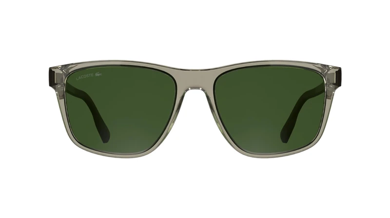 Lacoste Men's Sunglasses L6078S - Transprent Sand with Solid Green Lens