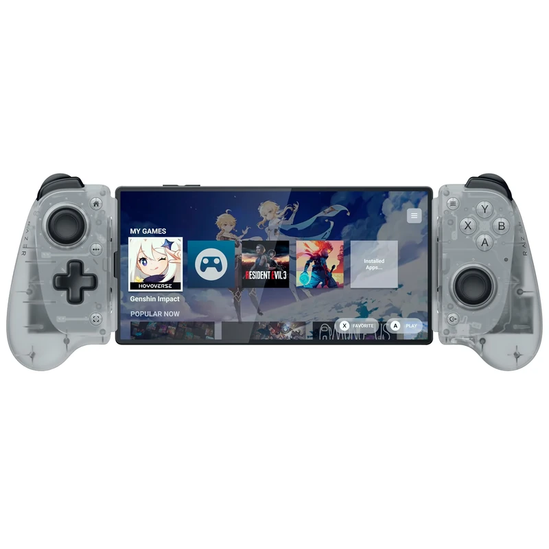 Razer Kishi V3 Phantom White - Full-size mobile controller for iPhone and Android smartphones - USB-C plug-and-play - Anti-drift analogue sticks - 12 buttons - HD Haptics | Phantom White Edition - Image 1