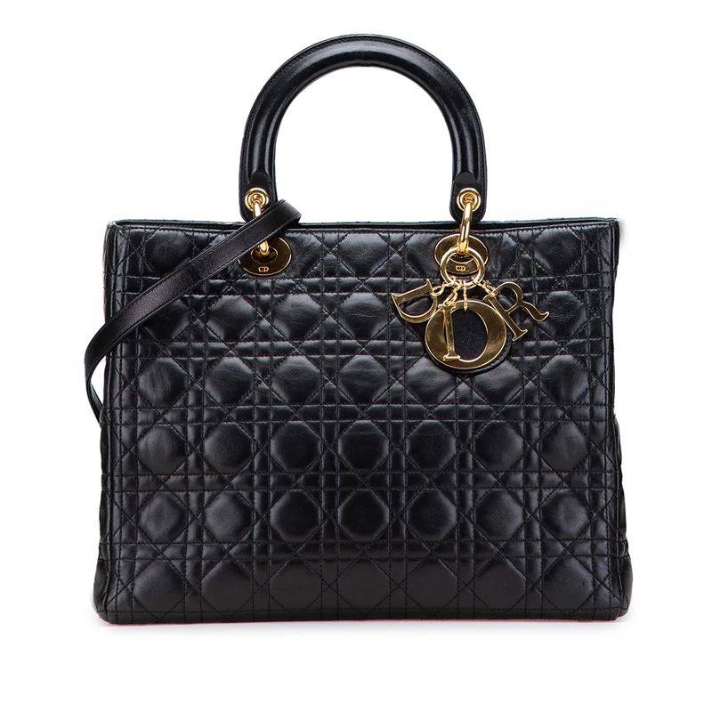 Dior Pre-Loved Large Lambskin Cannage Lady