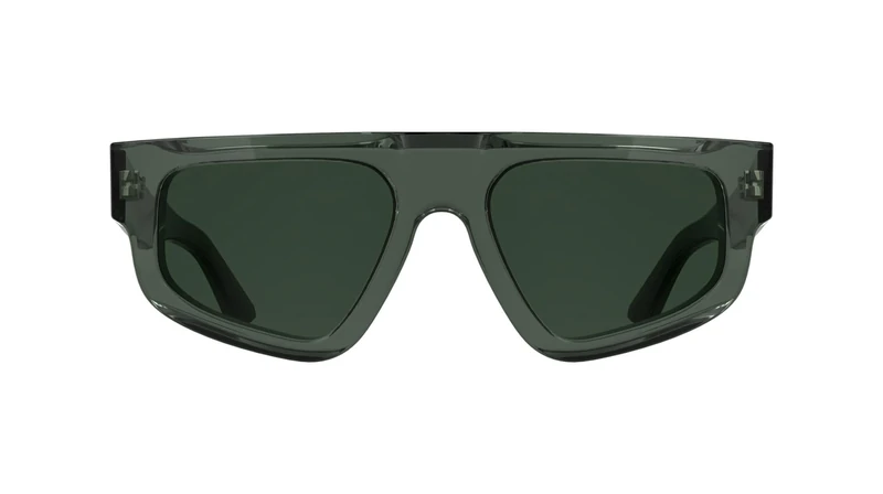Calvin Klein Unisex Adult Sunglasses CK25539S - Transparent Green with Solid Green Lens