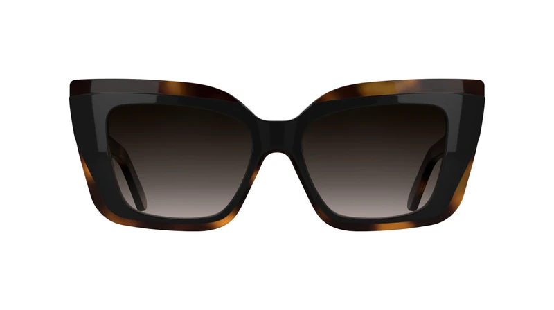 KARL LAGERFELD Women's Sunglasses KL6204S - Black/Tortoise with Gradient Brown Lens