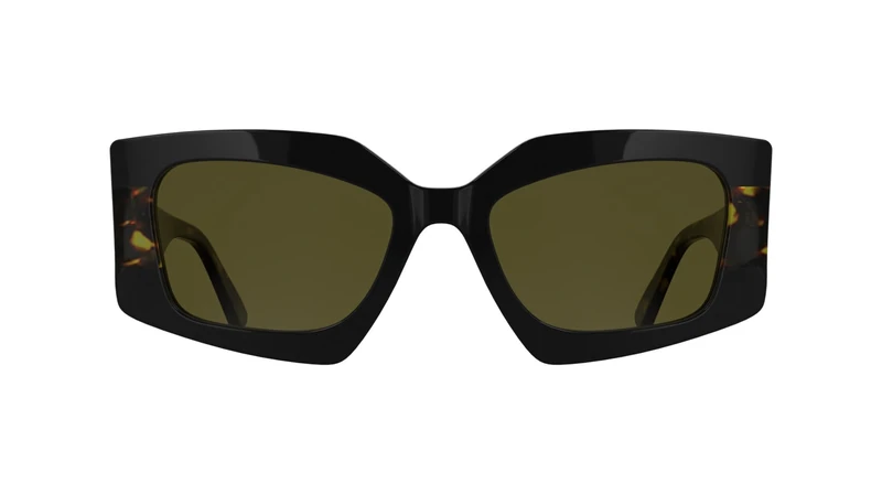 KARL LAGERFELD Women's Sunglasses KL6206S - Black/Dark Tortoise with Solid Brown Lens