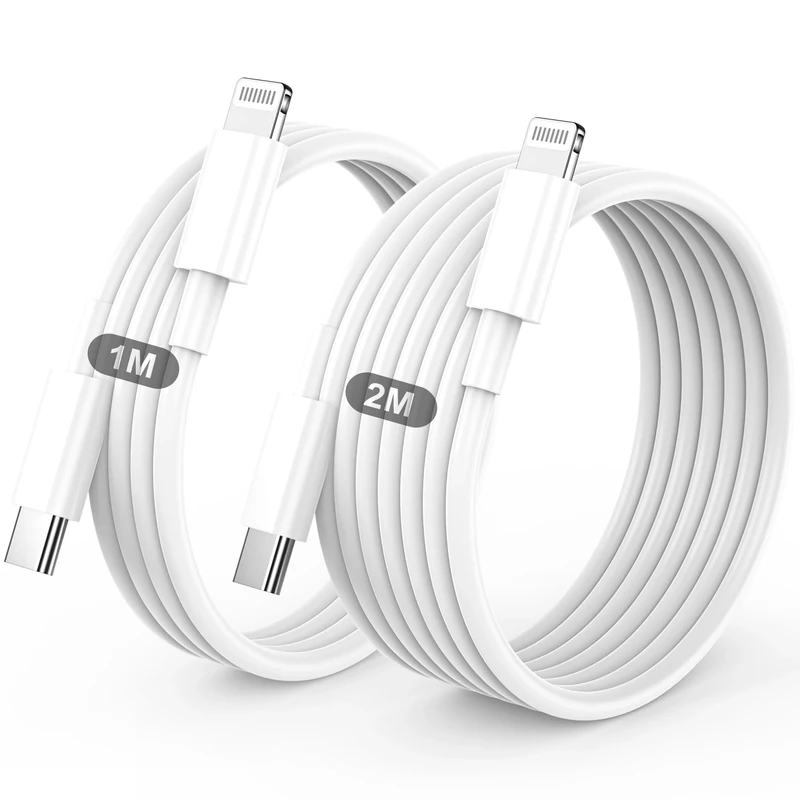 USB C to Lightning Cable 2Pack 1M +2M MFi Certified, Fast Charging USB C iPhone Charger Cable Lead for Apple iPhone 14 13 12 11 Pro Max X XR XS 8 Plus, for iPad- Type C to Lightning Cable