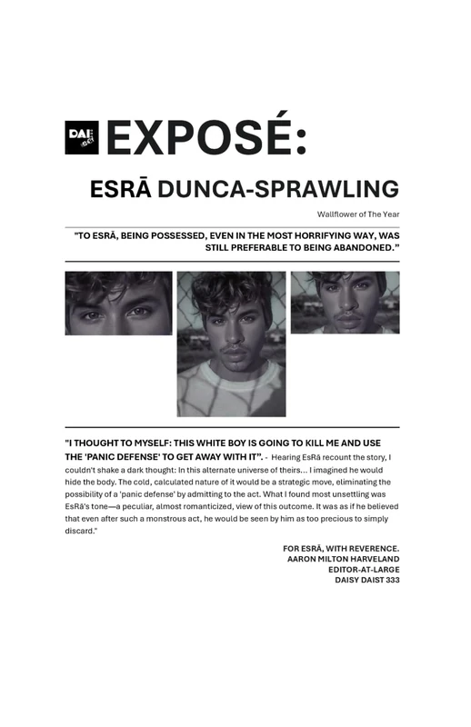 EXPOSÉ: WALLFLOWER OF THE YEAR: ESRĀ DUNCA-SPRAWLING - Image 1