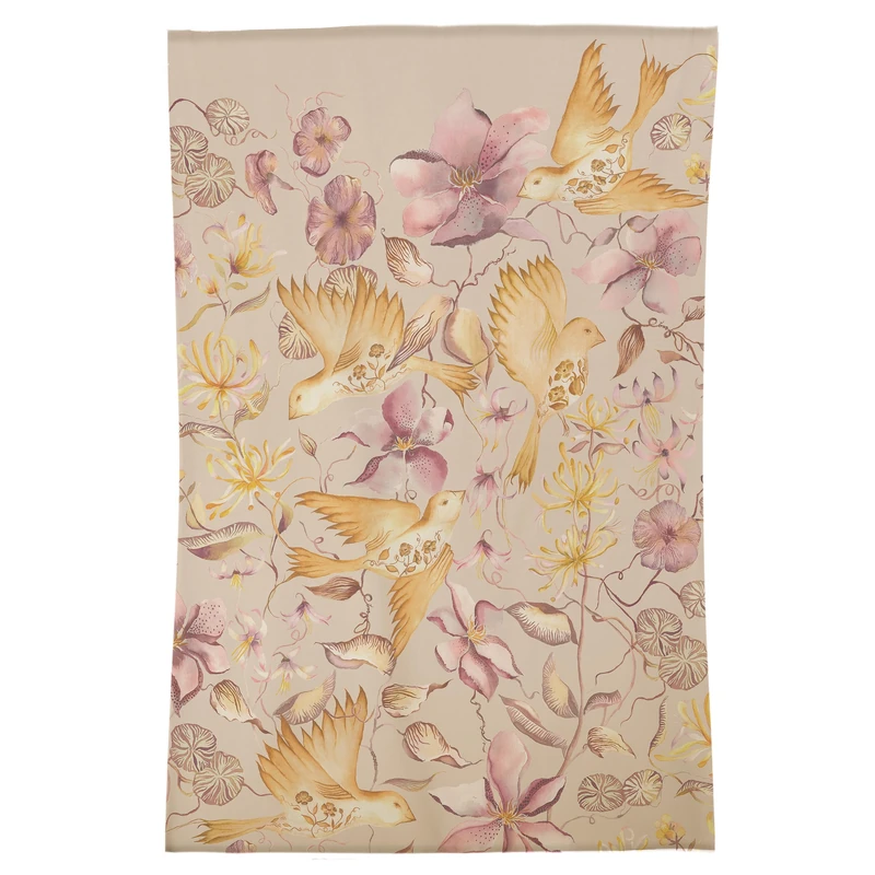 Voyage Maison Floella Rug – Handcrafted 100% Viscose Watercolour Floral Birds Rug (Mauve - 120x180cm)
