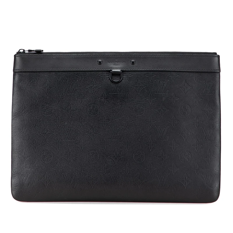 Louis Vuitton Pre-Loved Monogram Shadow Discovery Pochette Clutch Bag