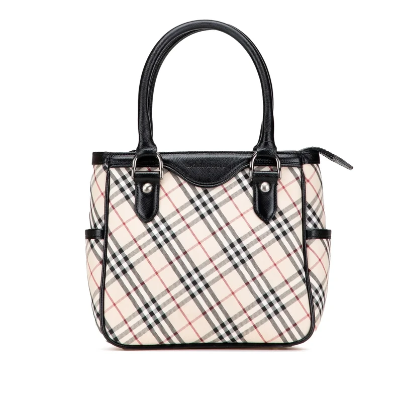 BURBERRY Pre-Loved Nova Check Canvas Handbag