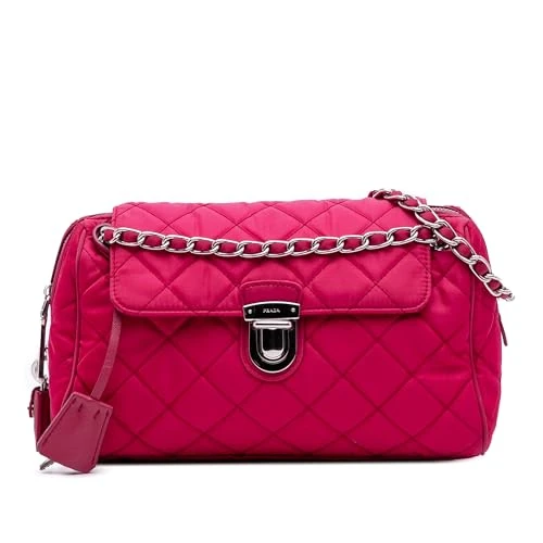 Prada Pre-Loved Impuntu Tessuto Chain Crossbody Bag