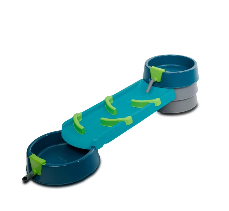 AquaPlay Mudway Run - Combined Water and Sand Play Railway, 1.5 m Waterway with Locks, Basins and Sliders, Flexible Plug-In System, Weatherproof, Nature-Connected Outdoor Water Feature, from 3 Years