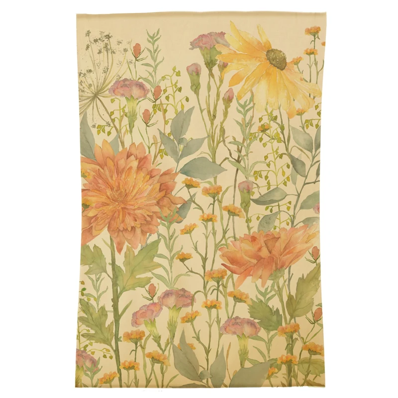 Voyage Maison Delamere Rug – Handcrafted 100% Wool Watercolour Floral Meadow Rug (Orange - 120x180cm)
