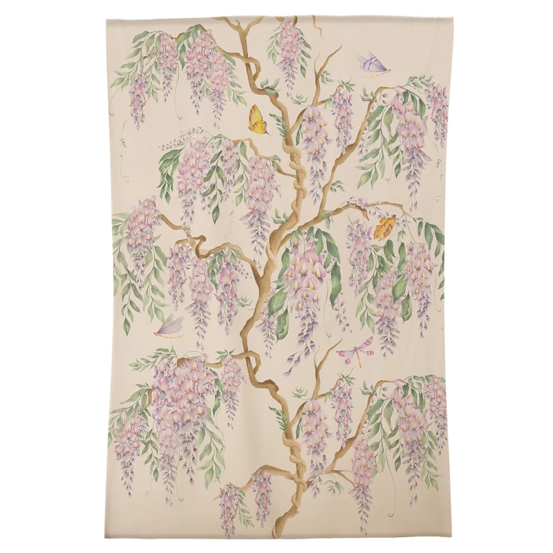 Voyage Maison Mariposa Meadows Rug – Handcrafted 100% Viscose Watercolour Floral Foliage Rug (Mauve - 120x180cm)