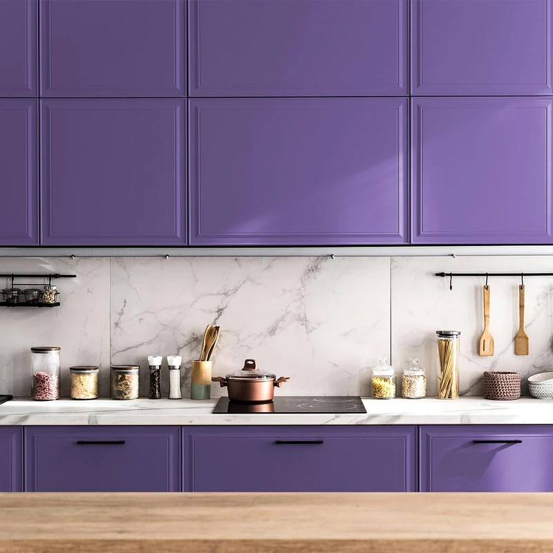 Ambiance Sticker Waterproof Adhesive Vinyl Roll for Kitchen, Cabinet, Cabinet, Door – Wall Sticker H60 x L200 cm – Lavender
