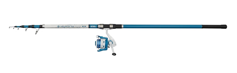 Mitchell Neuron SW II Tele Surf Rod & Reel Combo | Saltwater Telescopic Fishing Set | Carbon Composite Blank | 1+1 Bearing Reel | Graphite Body | Pre-Spooled Ready to Fish |6000 | 3.90m | 80-150 g