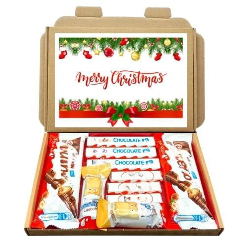 Christmas Bueno Chocolate Gift Box Hamper – Letterbox Friendly, Festive Treats for Kids & Adults, Chocolate Gift Box for Him or Her, Ideal Secret Santa or Stocking Filler