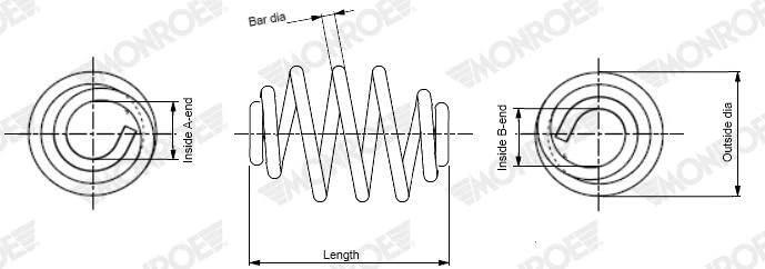 MONROE Suspension Spring | SN3409 | OE-Matching Quality | Ride Comfort & Stability | Pack of 1