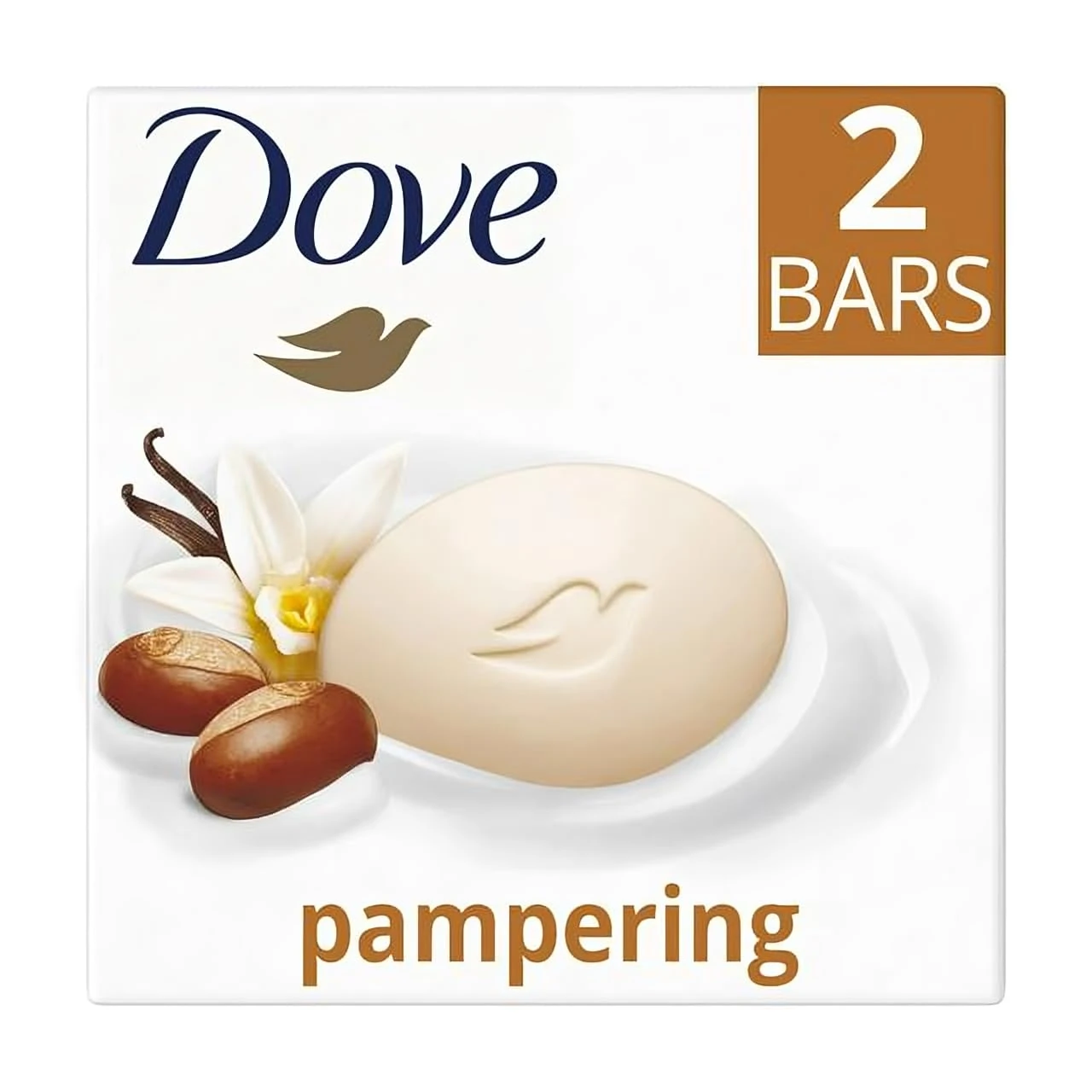 2x Dove Pampering Bar 90G - Ideal For, bath soap, dove shea butter vanilla, bars of soap, dove soap bar multipack