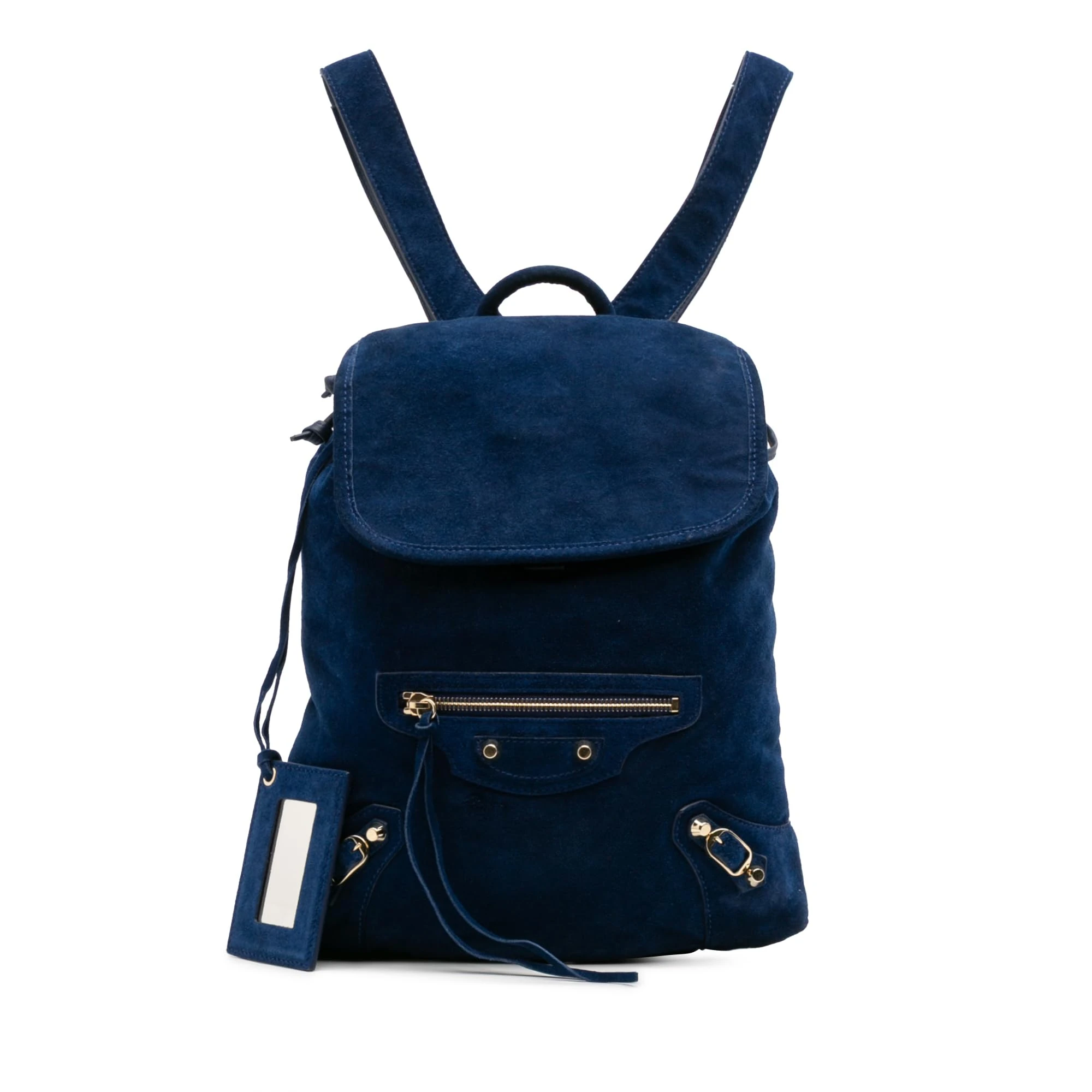 Balenciaga Pre-Loved Baby Daim Suede Motocross Classic Traveler Backpack