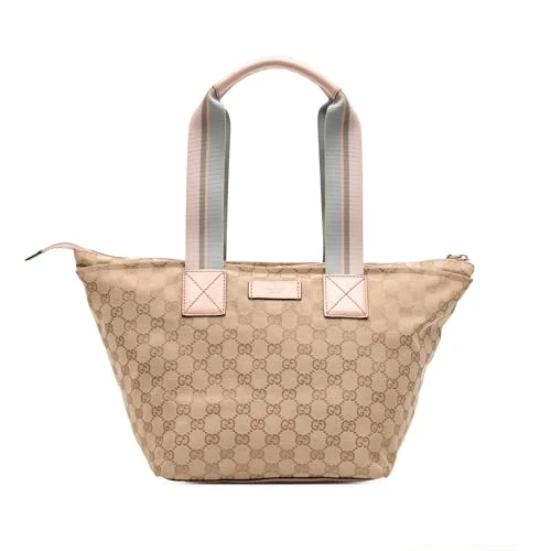 Gucci Pre-Loved GG Canvas Web Tote Bag