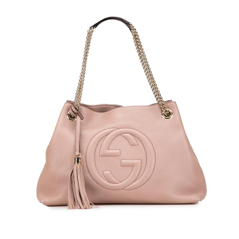 Gucci Pre-Loved Medium Leather Soho Chain Tote