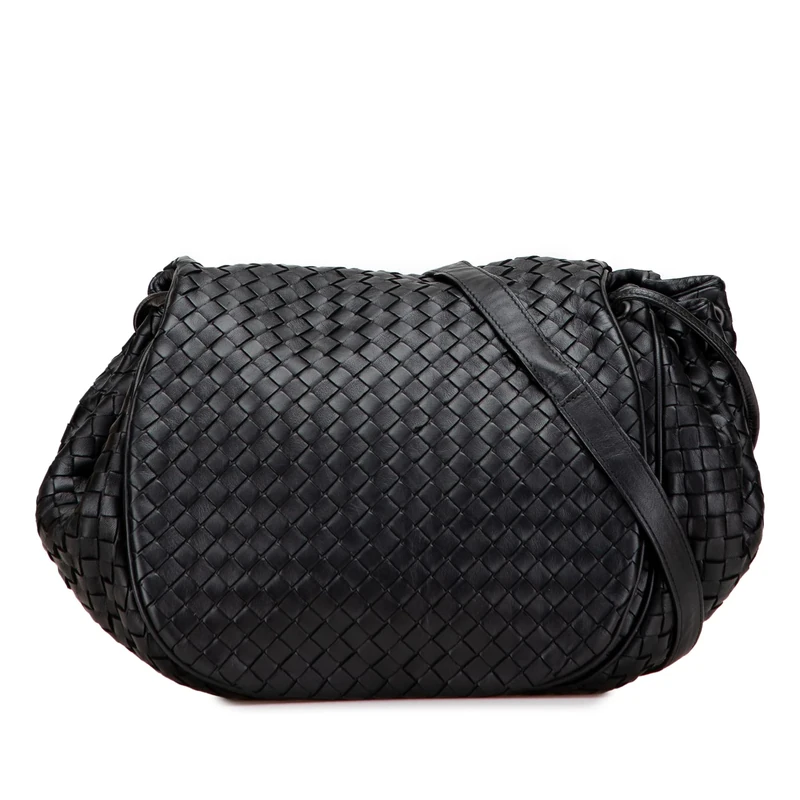 Bottega Veneta Pre-Loved Nappa Intrecciato Flap Crossbody Bag