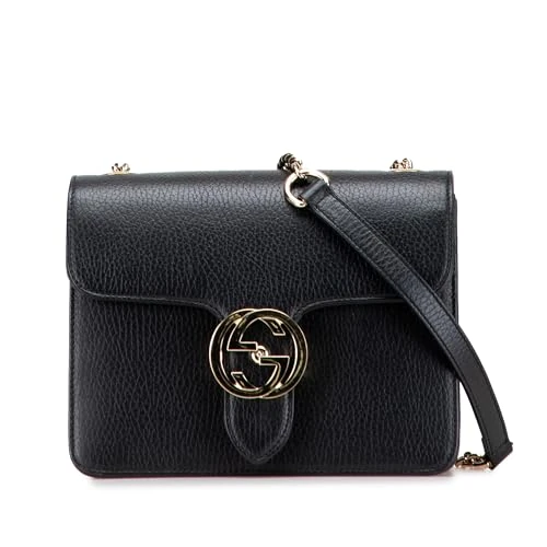 Gucci Pre-Loved Small Dollar Calfskin Interlocking G Crossbody Bag