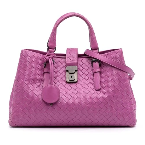 Bottega Veneta Pre-Loved Small Nappa Intrecciato Roma Satchel