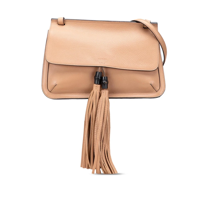 Gucci Pre-Loved Medium Leather Bamboo Daily Crossbody