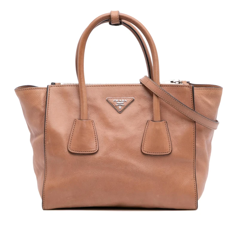 Prada Pre-Loved Glace Calf Twin Pocket Satchel