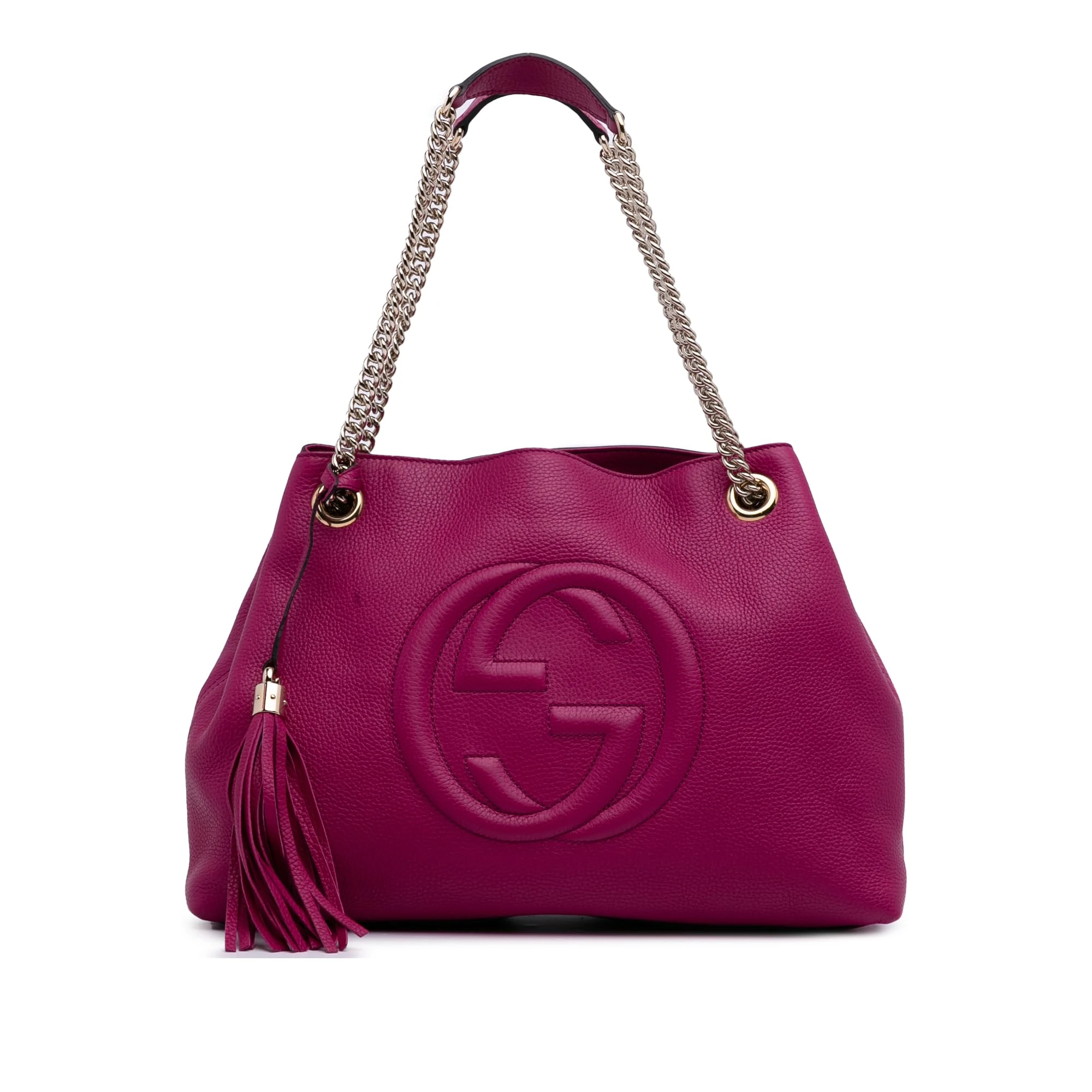 Gucci Pre-Loved Medium Leather Soho Chain Tote