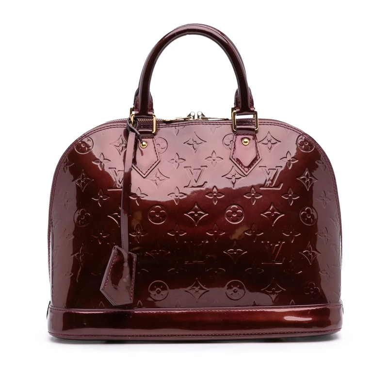Louis Vuitton Pre-Loved Alma PM Handbag - Red Vernis Leather, Good