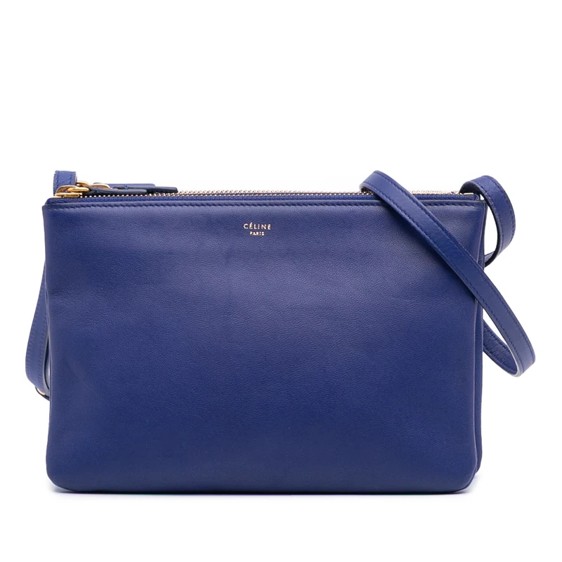 Celine Pre-Loved Small Lambskin Trio Crossbody Bag