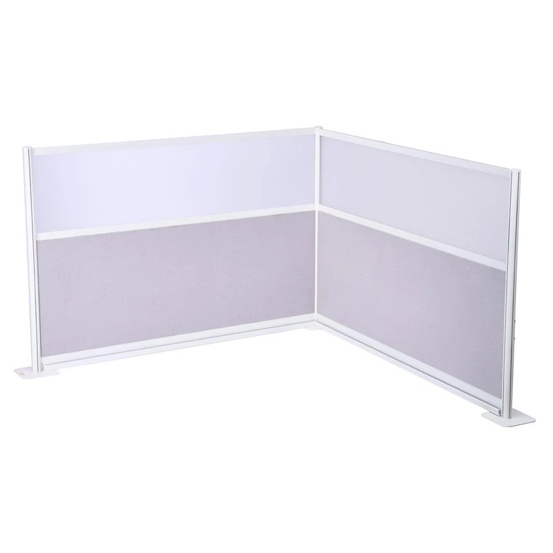 VEVOR Office Divider Privacy Partitions, 2-Pack, 1.83m x 1.22m Room Divider Walls, PET Workstation Cubicle Partition with Frosted Acrylic Windows, Freestanding Privacy Panels for Office Library
