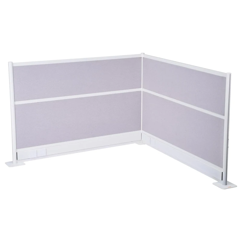 VEVOR Office Divider Privacy Partitions, 2-Pack, 1.83m x 1.22m Room Divider Walls, PET Workstation Cubicle Partition with Outlet Covers, Freestanding Privacy Panels for Office Library School