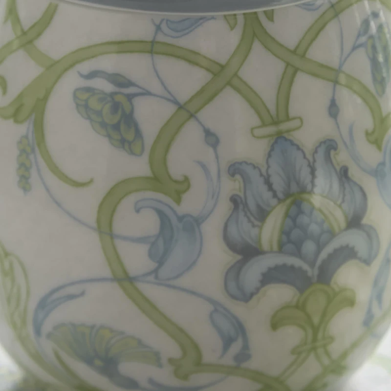 Laurence Llewelyn-Bowen Palm Court Porcelain Mug with Lid, Multi, Ornate Decal, 8.5cm x 8.5cm x 9cm