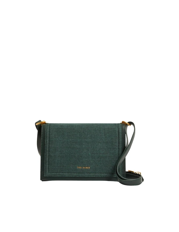 Ted Baker london versaa-belt detail linen crossbody bag, mid green