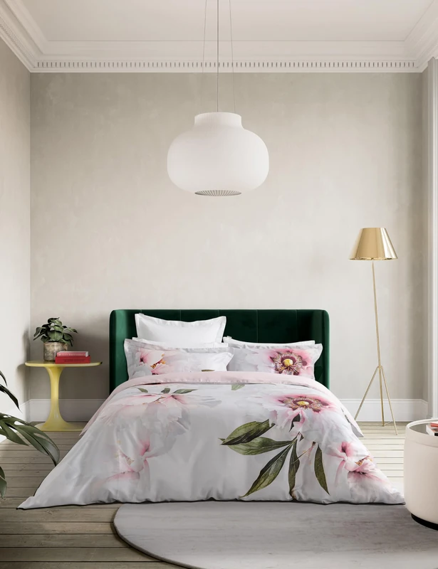 Ted Baker Floral Peony Duvet Cover Set in Super King Size by Licensee Bedeck