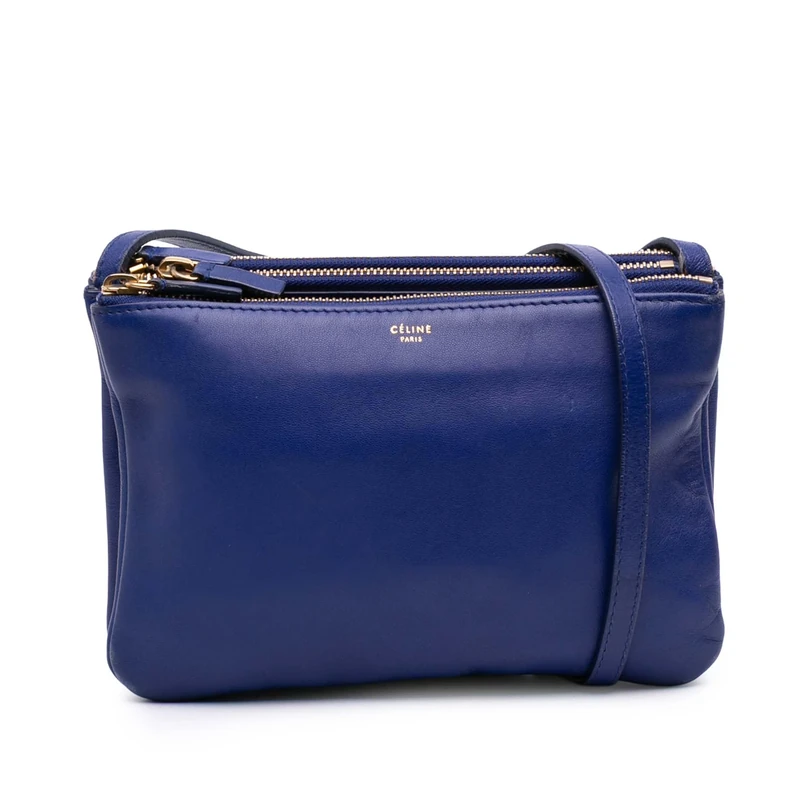 Celine Pre-Loved Small Lambskin Trio Crossbody Bag