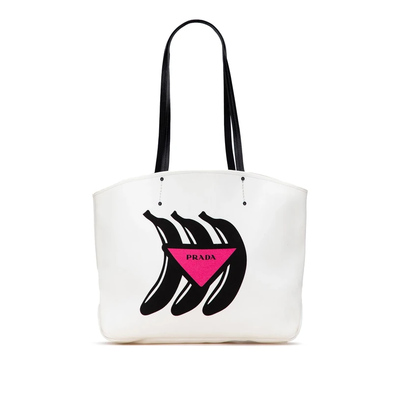 Pre-Loved Canapa Banana Print Tote - Image 1