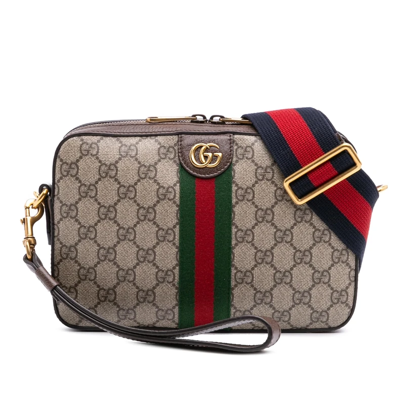 Gucci Pre-Loved Small GG Supreme Web Ophidia Crossbody