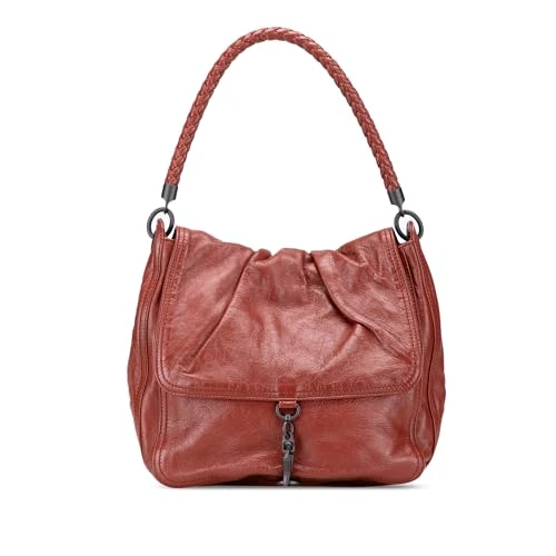 Bottega Veneta Pre-Loved Intrecciato Trimmed Nappa Top Handle Bag Handbag
