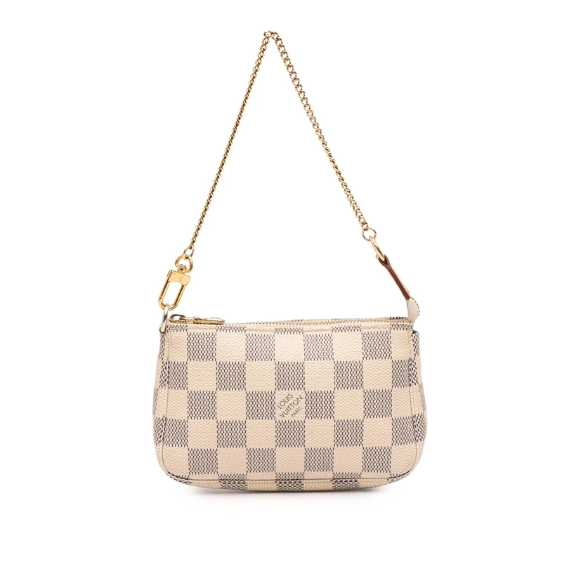 Louis Vuitton Pre-Loved Damier Azur Mini Pochette Accessoires Handbag