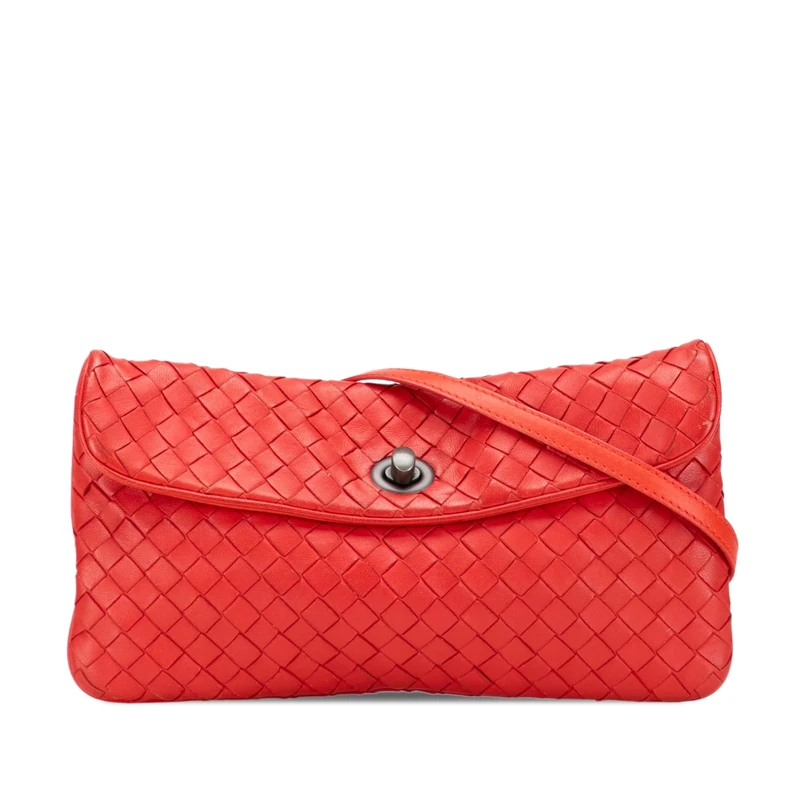 Bottega Veneta Pre-Loved Mini Nappa Intrecciato Turn Lock Crossbody